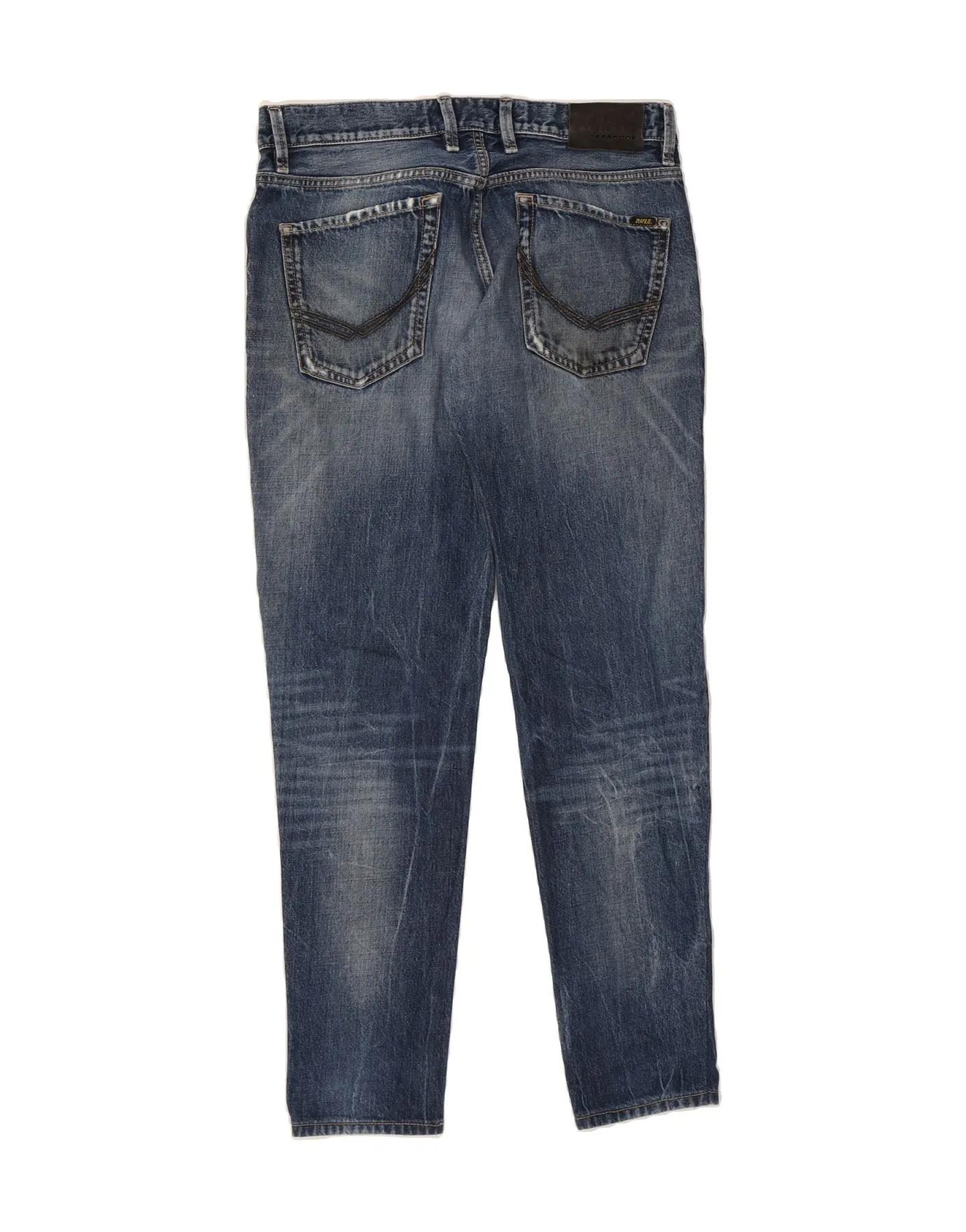 RIFLE Mens Slim Jeans W31 L31 Blue Cotton