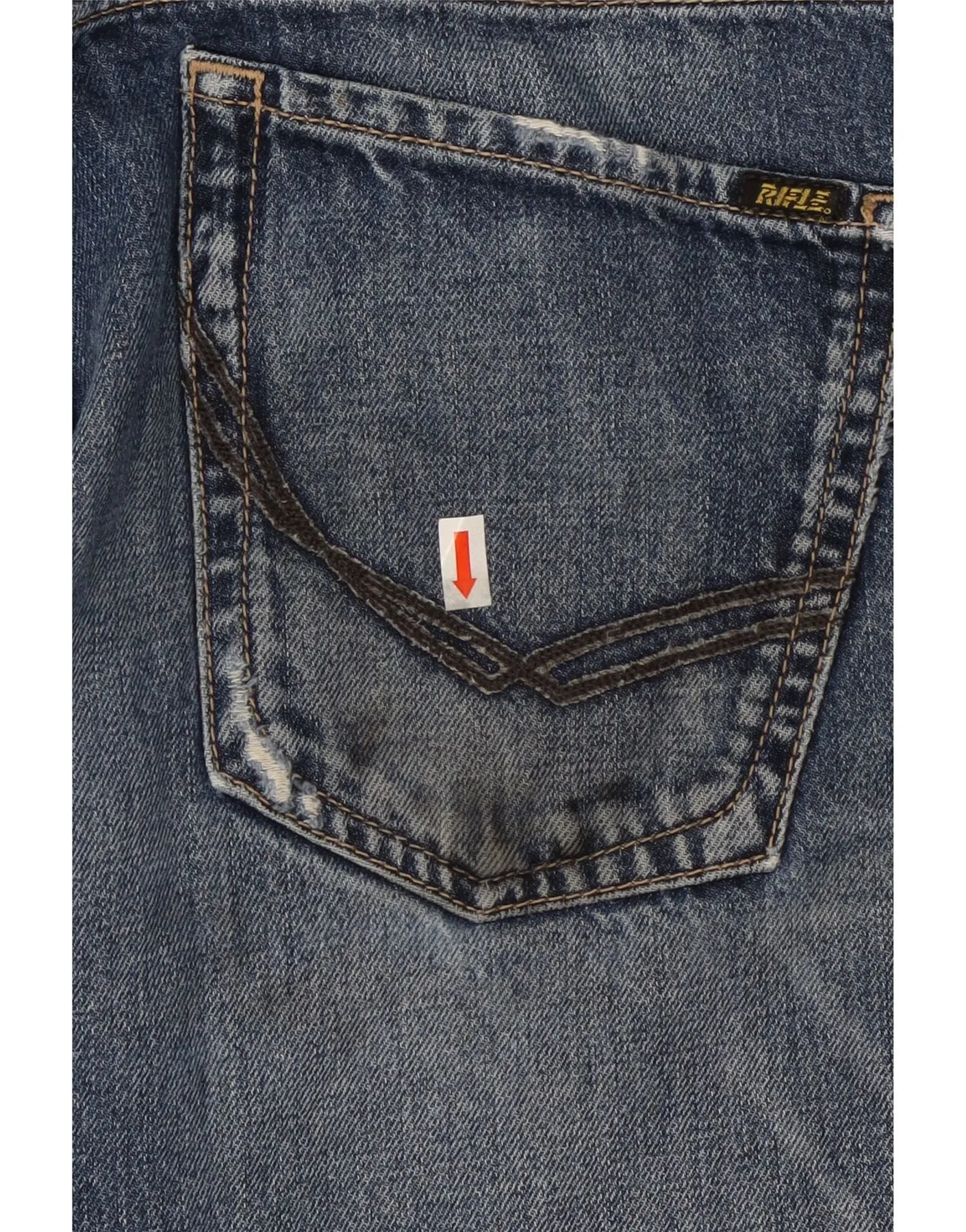 RIFLE Mens Slim Jeans W31 L31 Blue Cotton