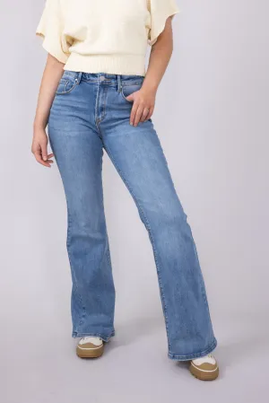 Risen Mid Rise Flare Jeans for Women | RDP5404CH-MD