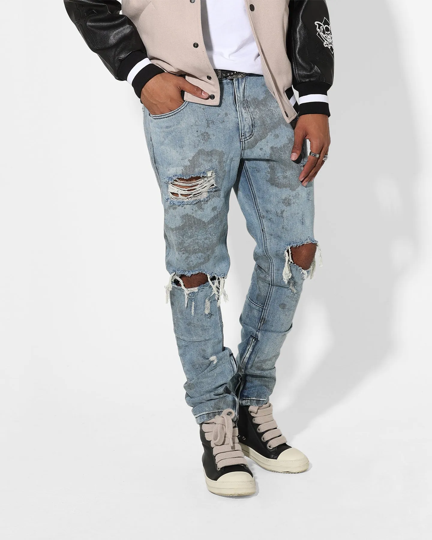 Saint Morta Acid Destroyer Jeans Blue/Black