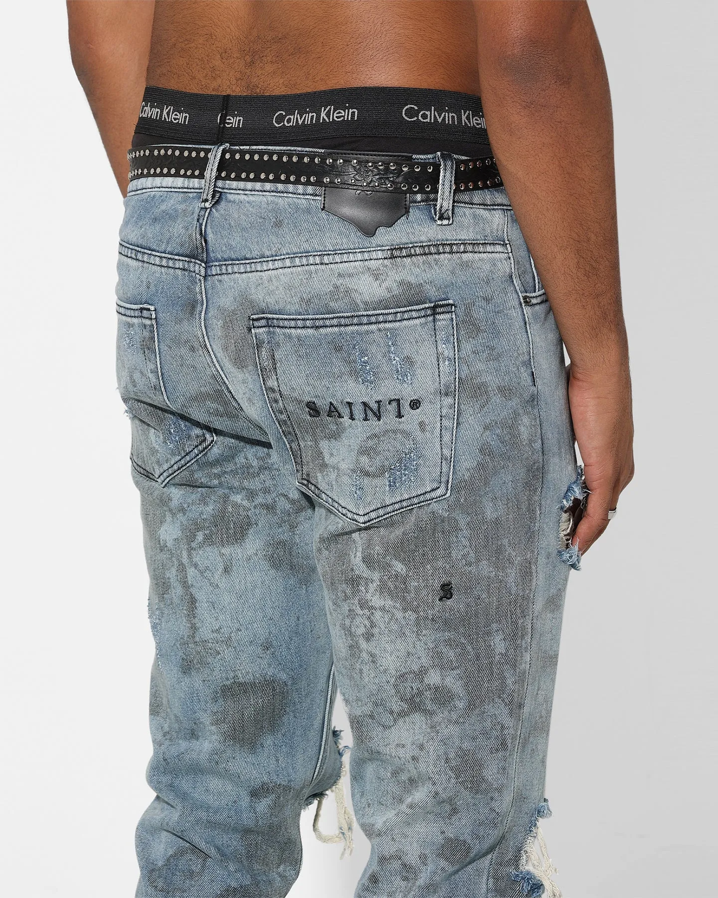 Saint Morta Acid Destroyer Jeans Blue/Black
