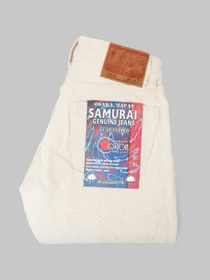 Samurai Jeans S710SC-KI Japanese Cotton Ecru 18oz Slim Straight Jeans