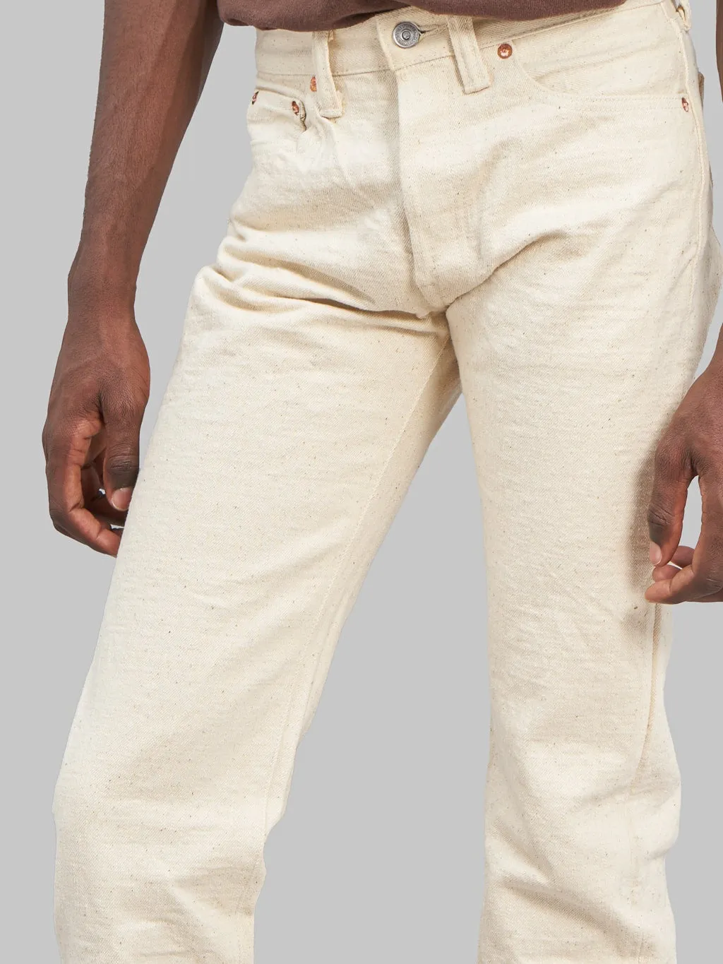 Samurai Jeans S710SC-KI Japanese Cotton Ecru 18oz Slim Straight Jeans