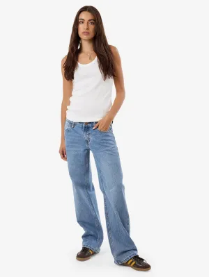 Saskia Low Rise Straight Jean - Dark Dust Blue