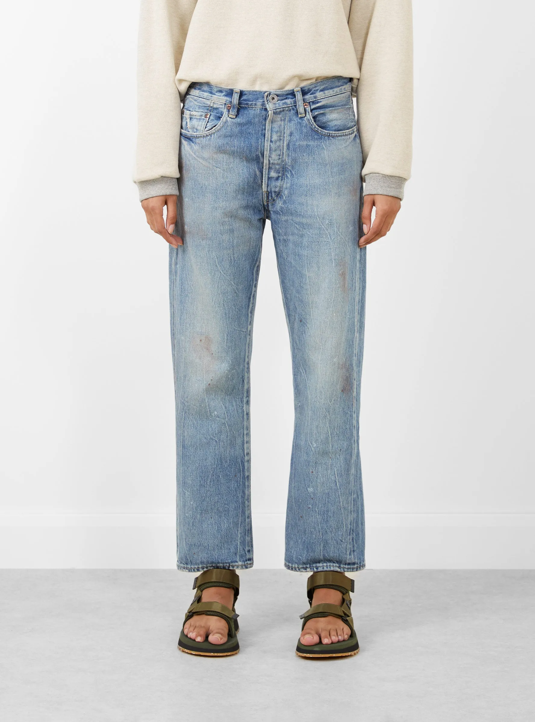 Selvedge Denim Vintage Straight Cut 13.5oz Light Splatter