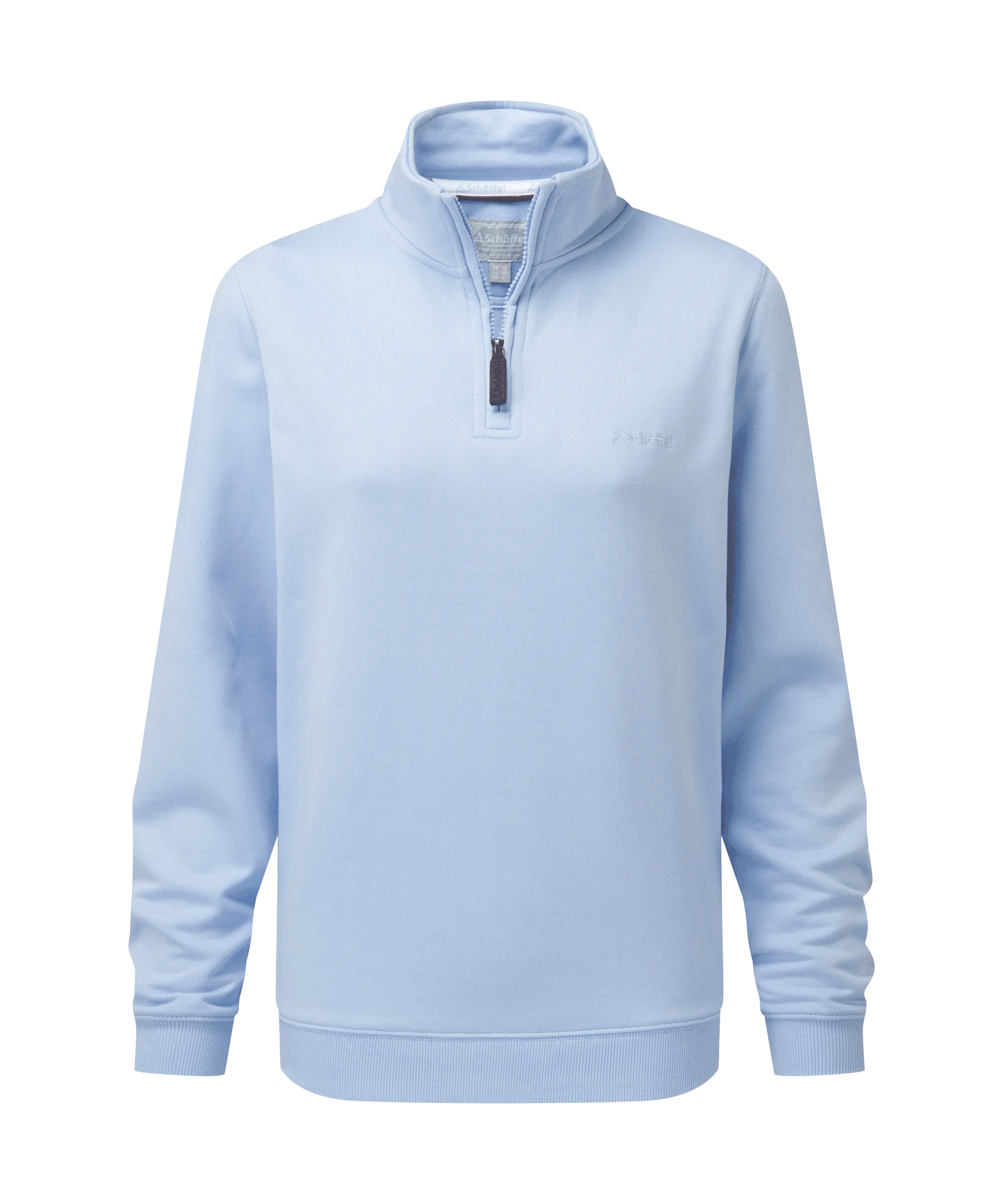 Sennen Cove Quarter Zip Sweatshirt - Sky Blue