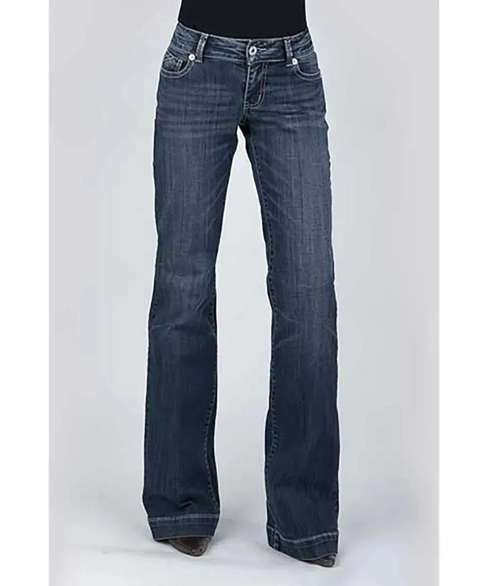 Stetson 214 Trouser Fit w/ Reverse Check Deco Stitch Pocket - Women's Jeans