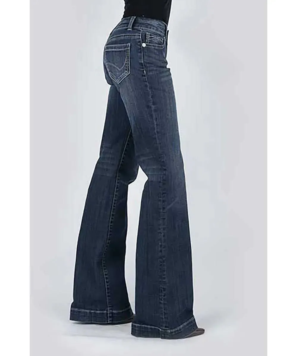 Stetson 214 Trouser Fit w/ Reverse Check Deco Stitch Pocket - Women's Jeans