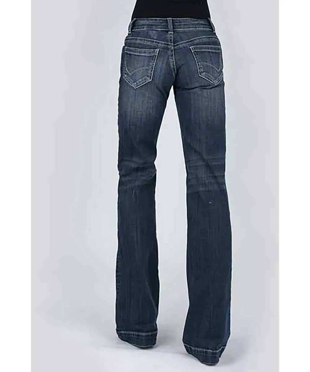 Stetson 214 Trouser Fit w/ Reverse Check Deco Stitch Pocket - Women's Jeans