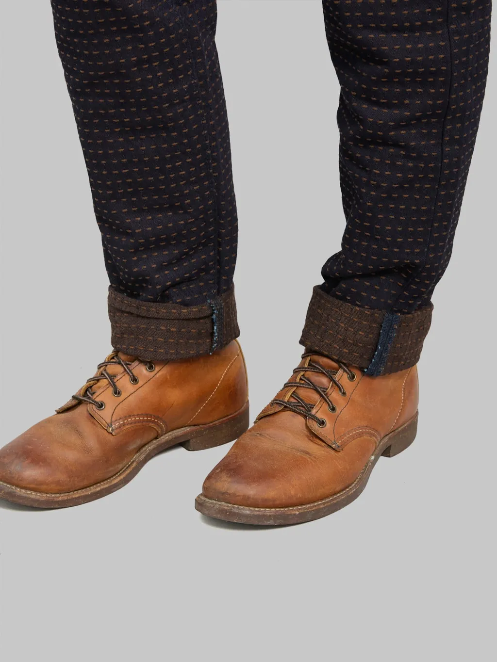 Studio D'Artisan D1897 15.5oz Kakishibu Sashiko Relaxed Tapered Jeans
