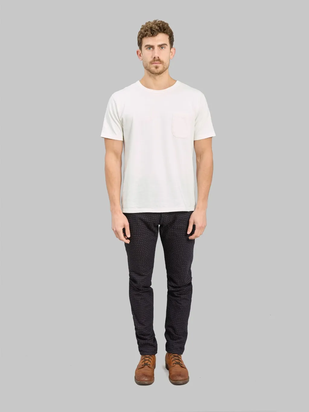 Studio D'Artisan D1897 15.5oz Kakishibu Sashiko Relaxed Tapered Jeans