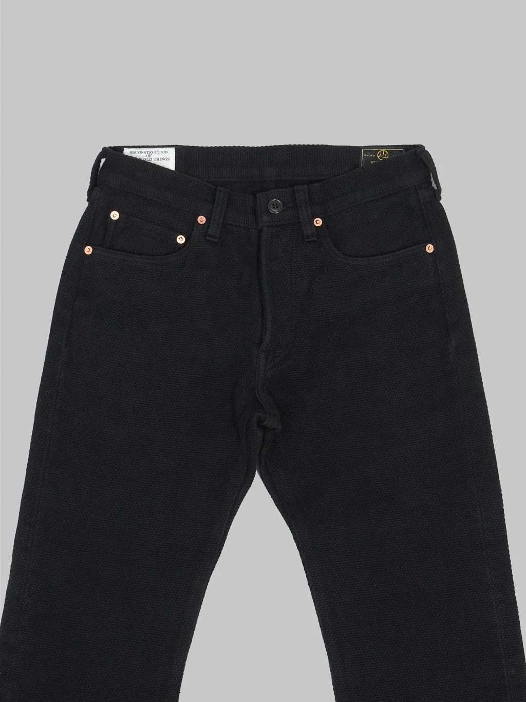 Studio D'Artisan SD1877 Kurozome Black 14oz Sashiko Slim Straight Jeans