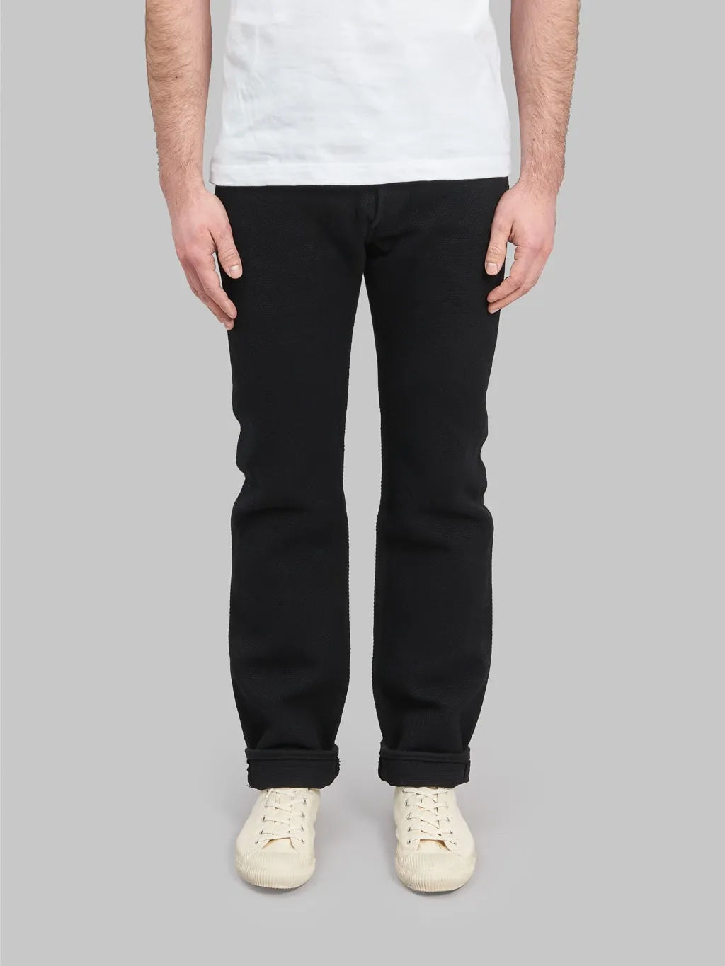 Studio D'Artisan SD1877 Kurozome Black 14oz Sashiko Slim Straight Jeans