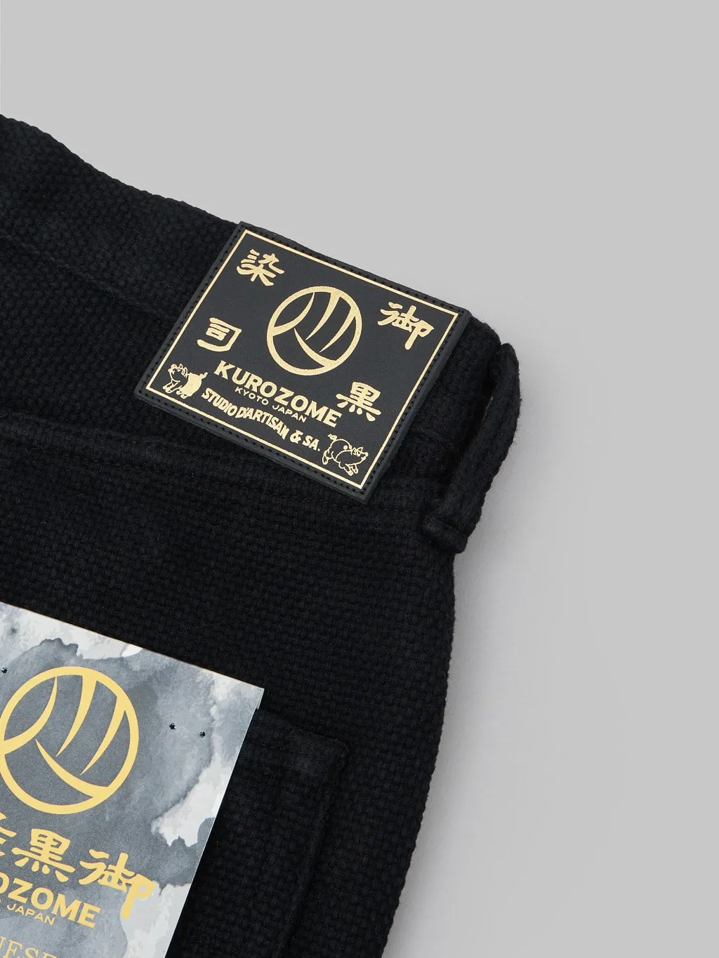 Studio D'Artisan SD1877 Kurozome Black 14oz Sashiko Slim Straight Jeans
