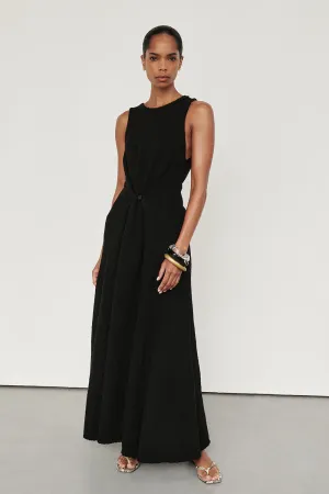 SUE BLACK KNIT MAXI DRESS