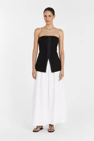 SUKI BLACK STRAPLESS TOP