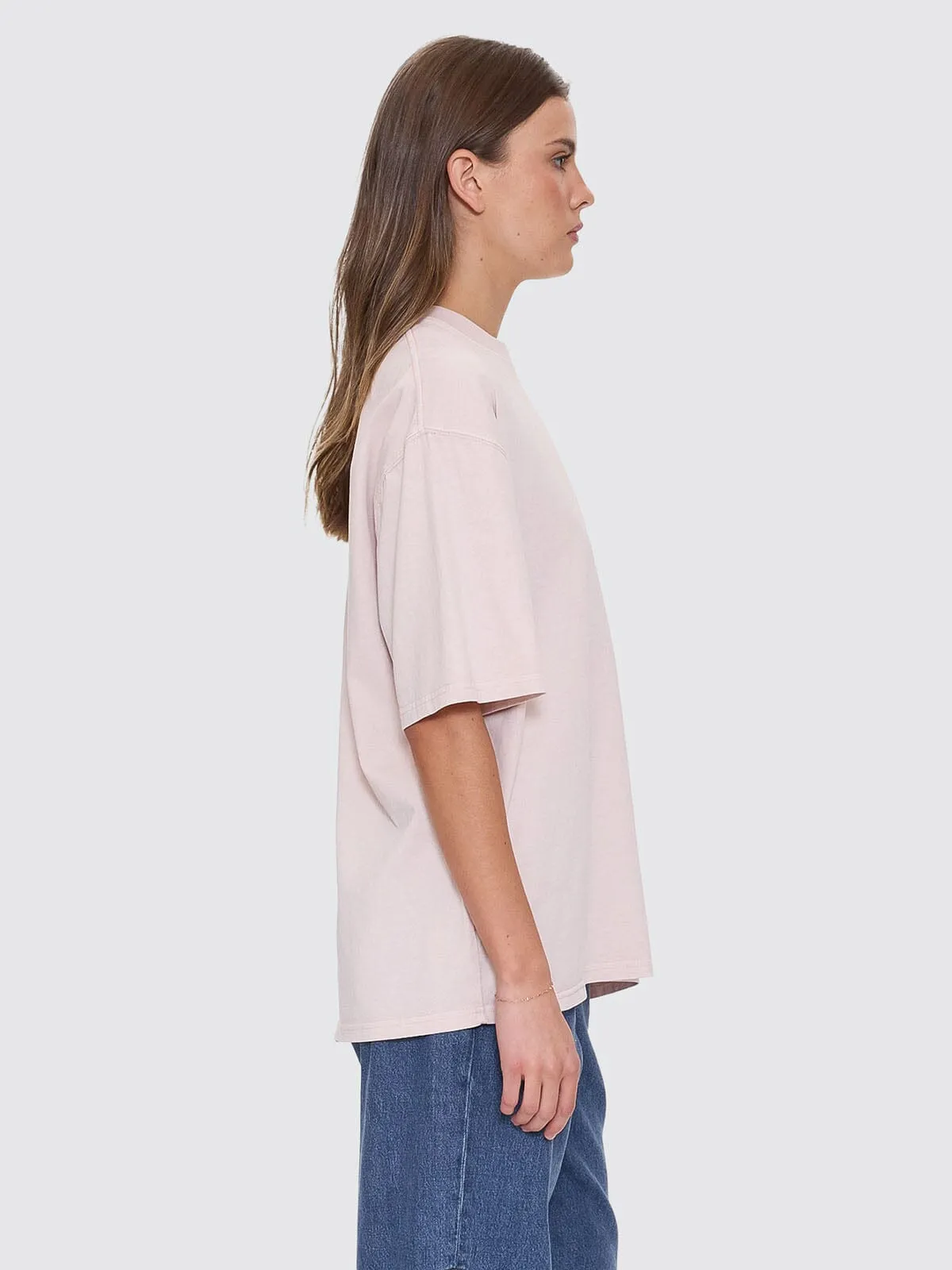 Suspended In Time Oversized Tee - Mauve Chalk