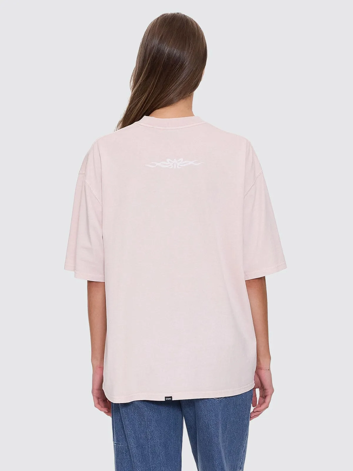 Suspended In Time Oversized Tee - Mauve Chalk