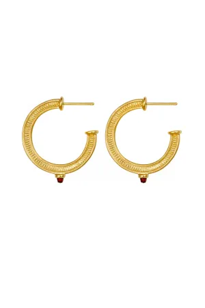 Temple Of The Sun Vulcan Hoops - Gold