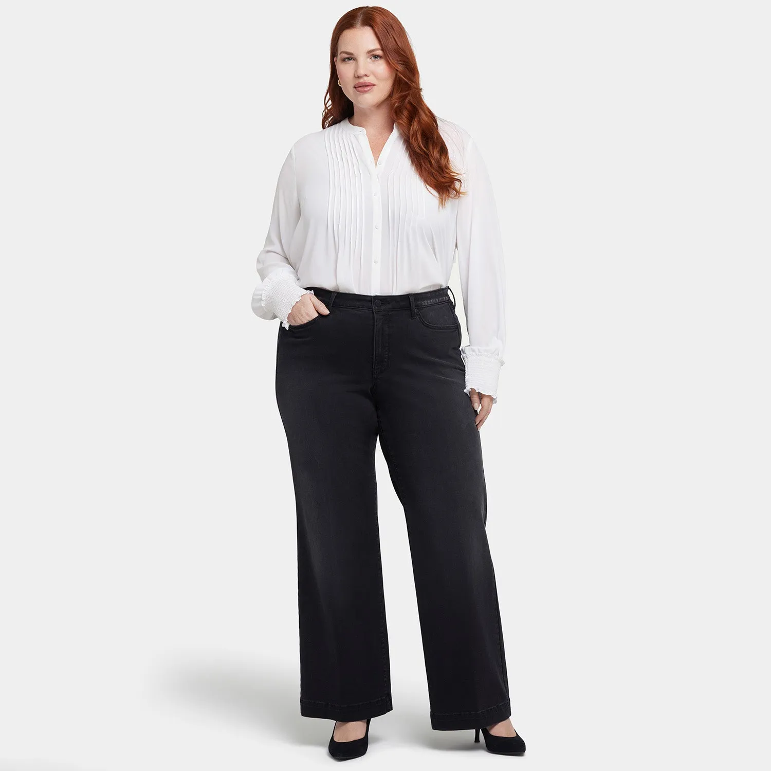 Teresa Wide Leg Jeans In Plus Size - Crosswinds