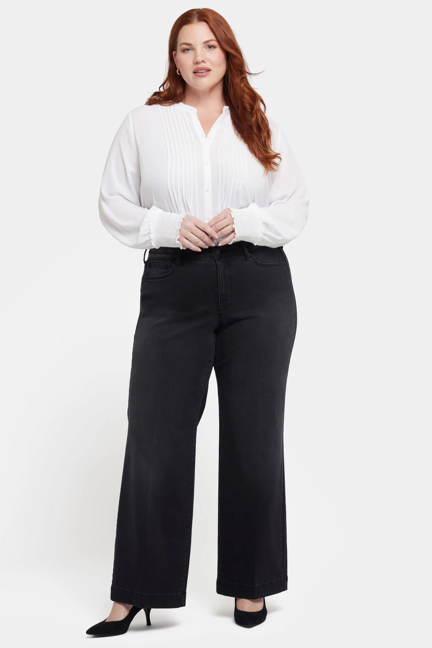 Teresa Wide Leg Jeans In Plus Size - Crosswinds