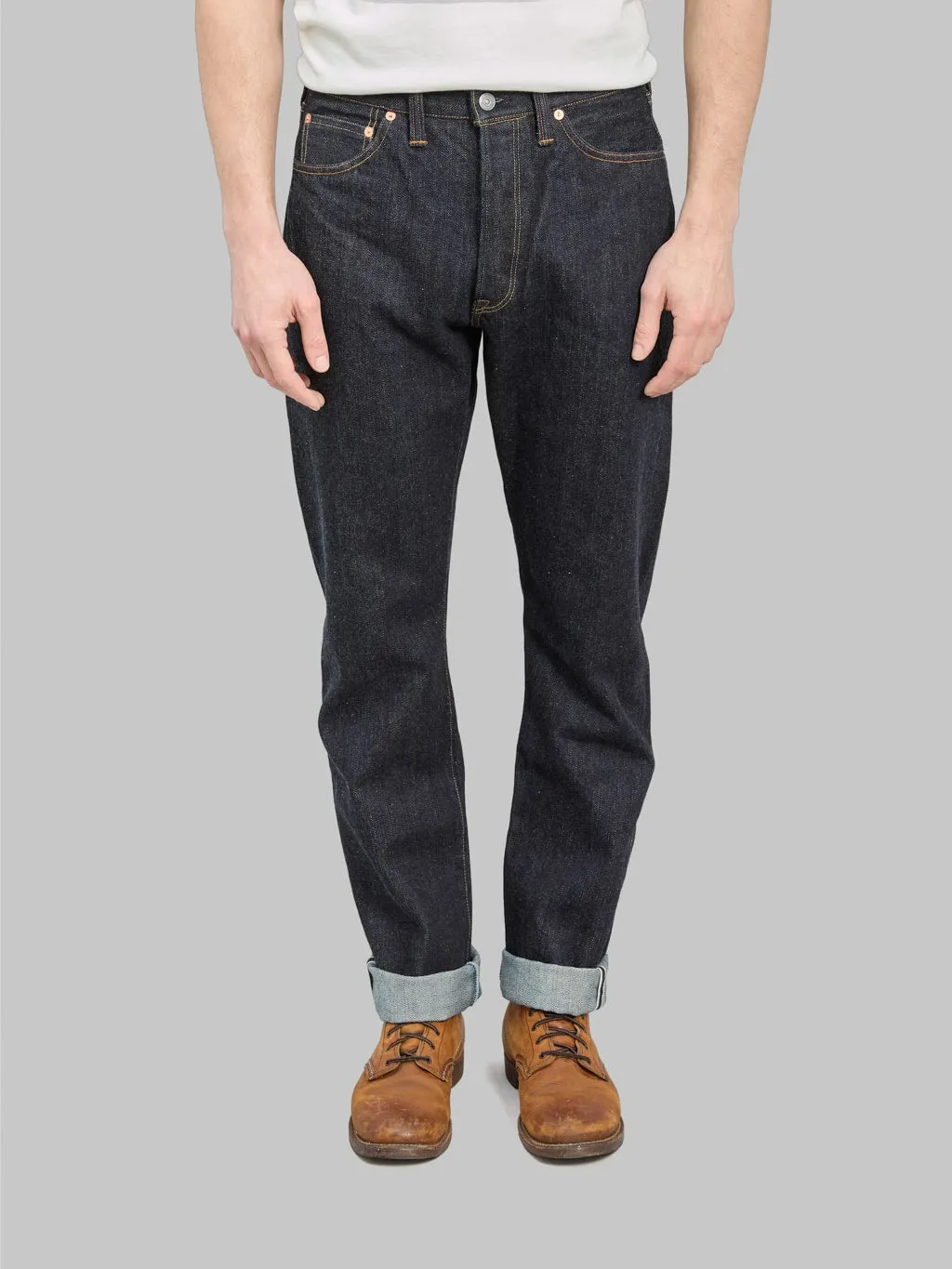 The Flat Head 8004 18oz Wide Tapered Jeans