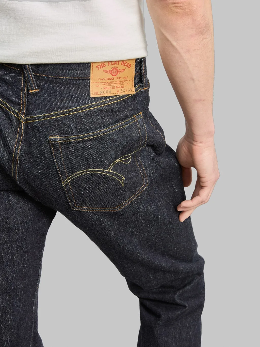 The Flat Head 8004 18oz Wide Tapered Jeans