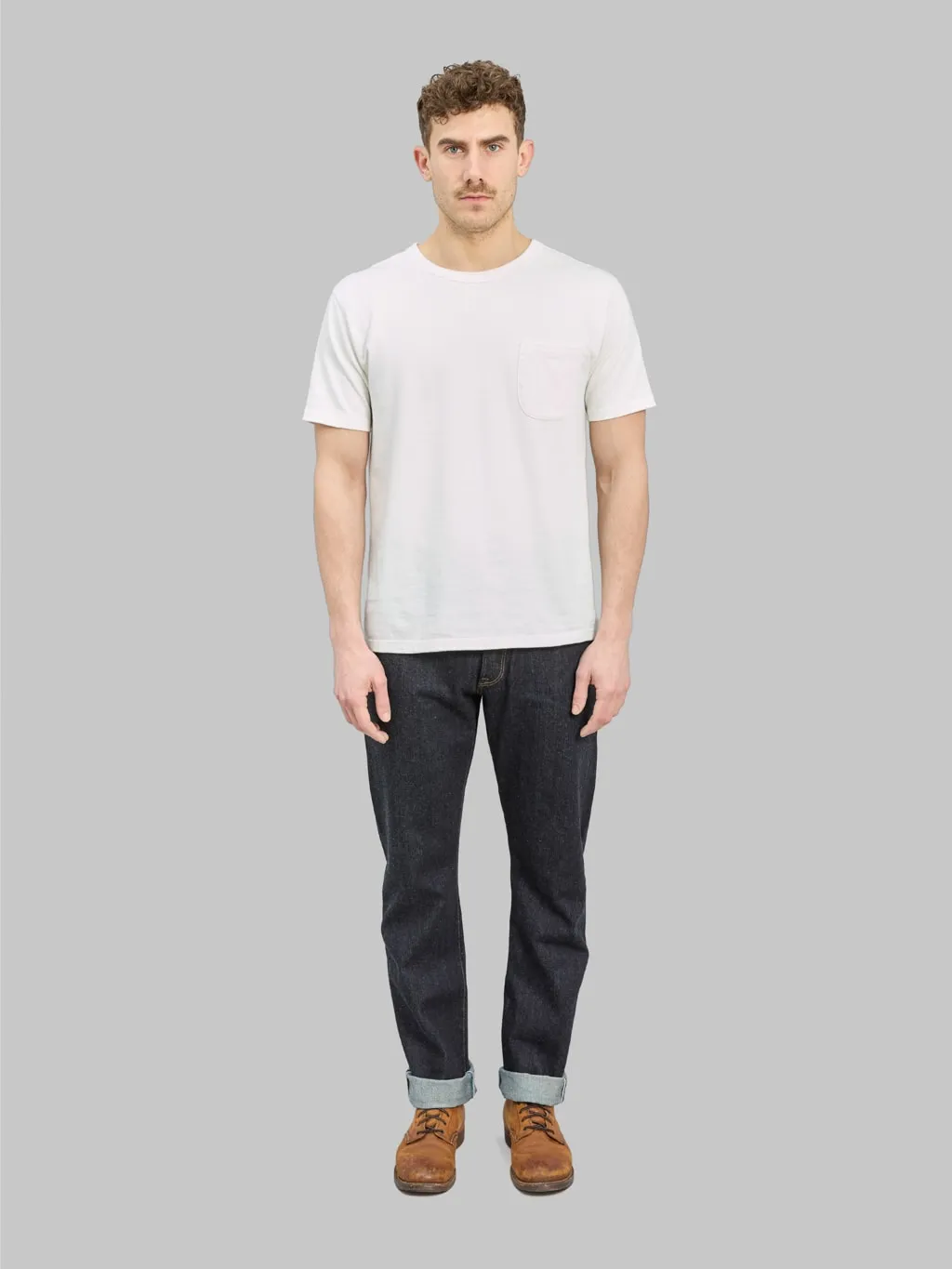 The Flat Head 8004 18oz Wide Tapered Jeans