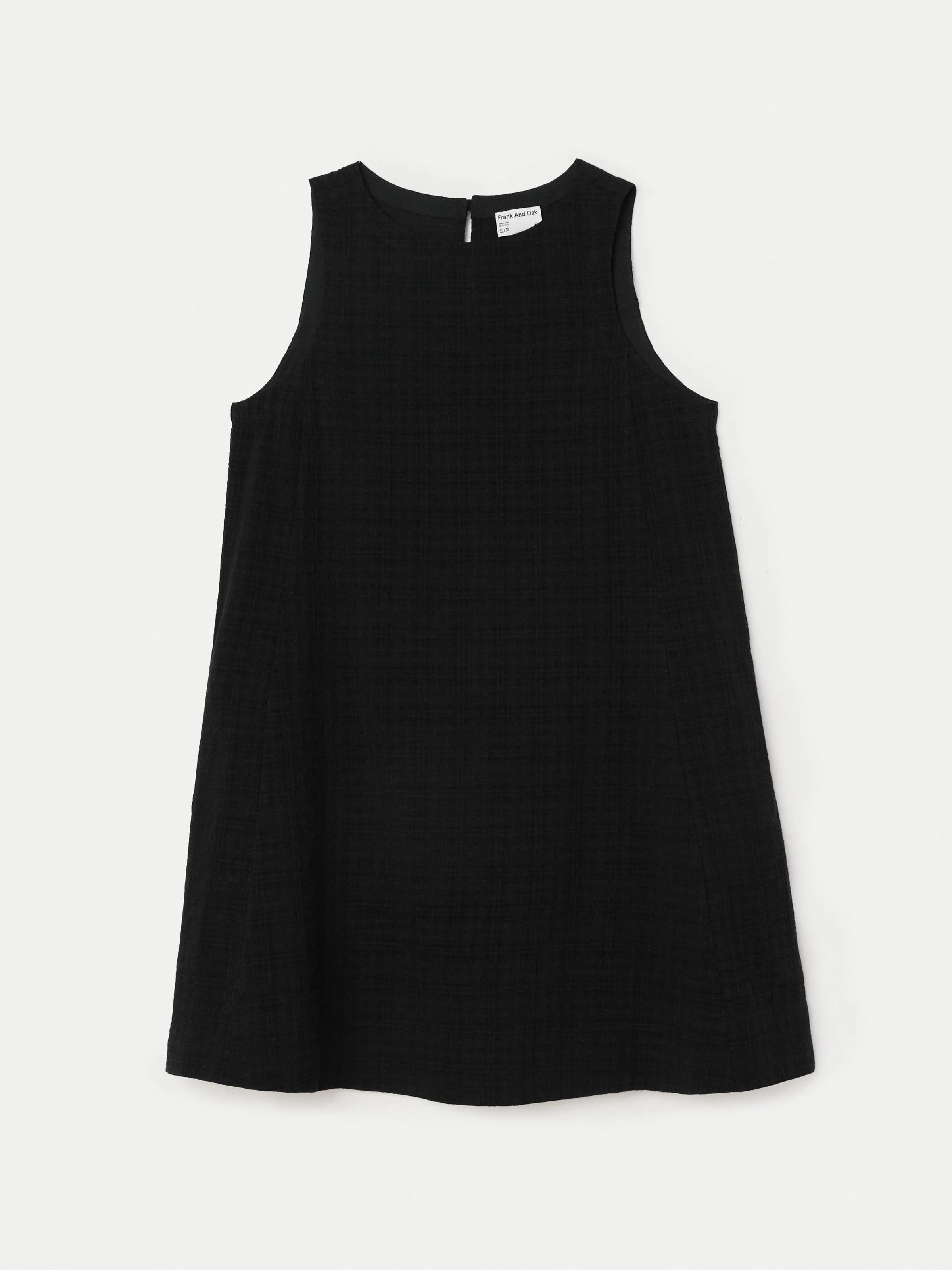 The Seersucker Shift Dress in Black