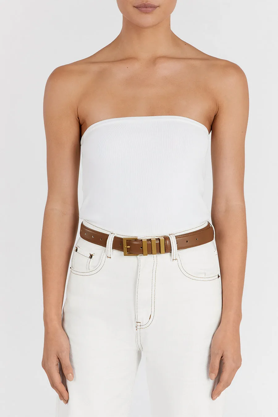 TOBIAS TAN LEATHER BELT