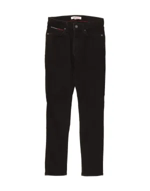 TOMMY HILFIGER Womens Slim Jeans W28 L30 Black Cotton