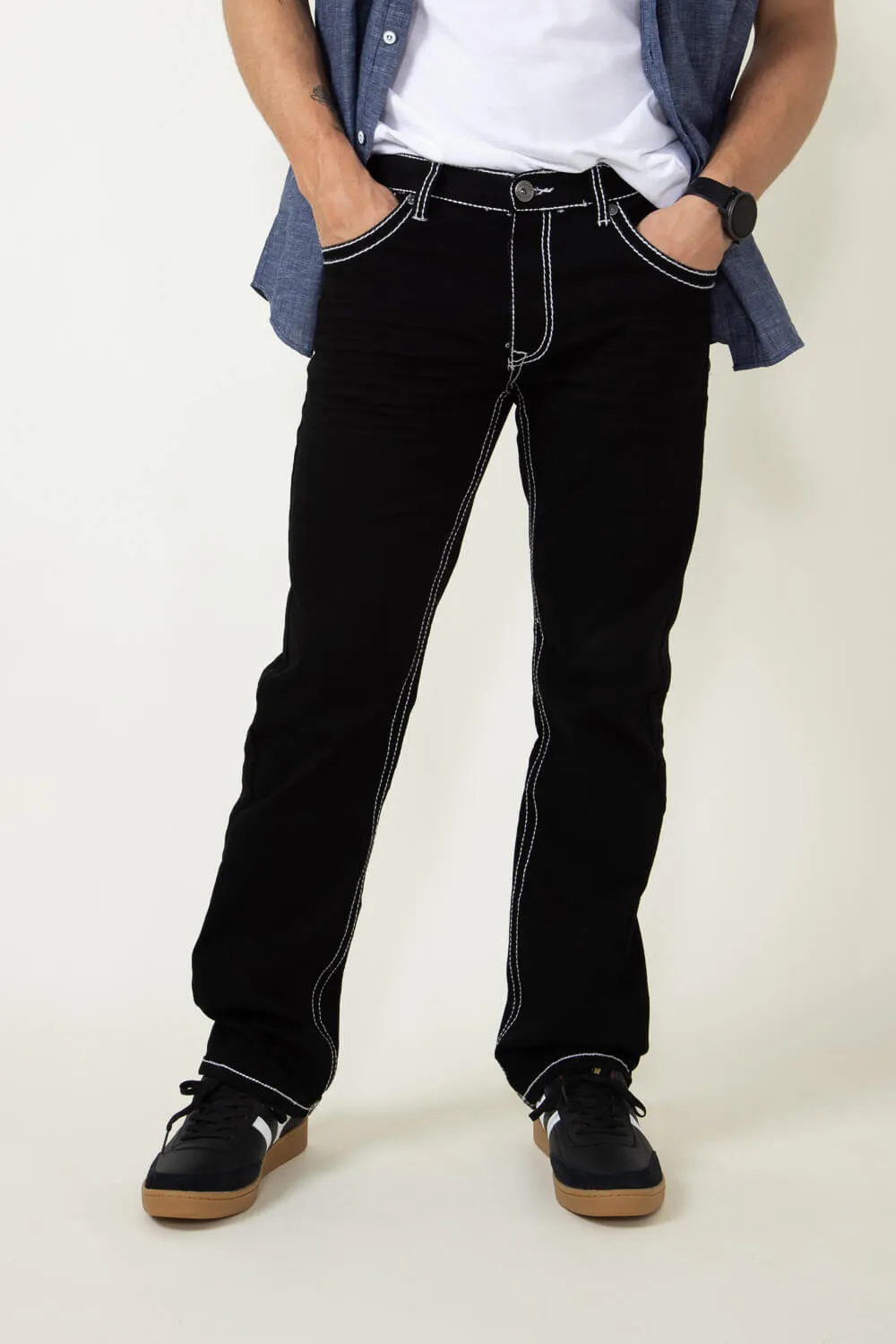 True Luck Blake Bootcut Jeans for Men in Black | TL16350002-BLACK