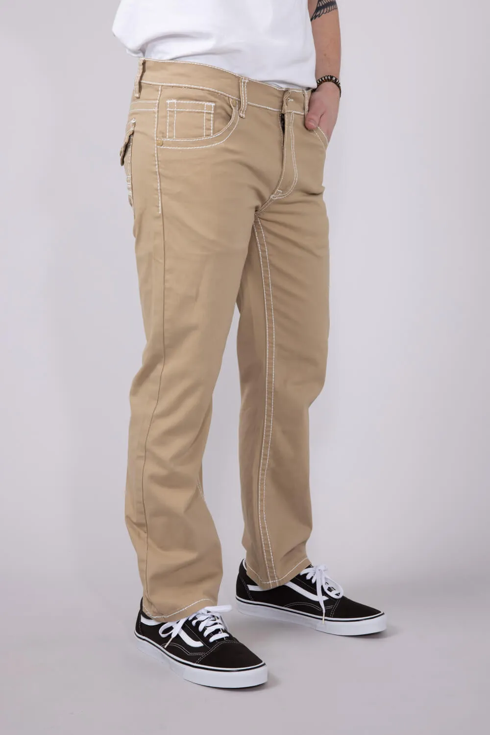 True Luck Blake Bootcut Jeans for Men in Khaki | TL16350002-KHAKI