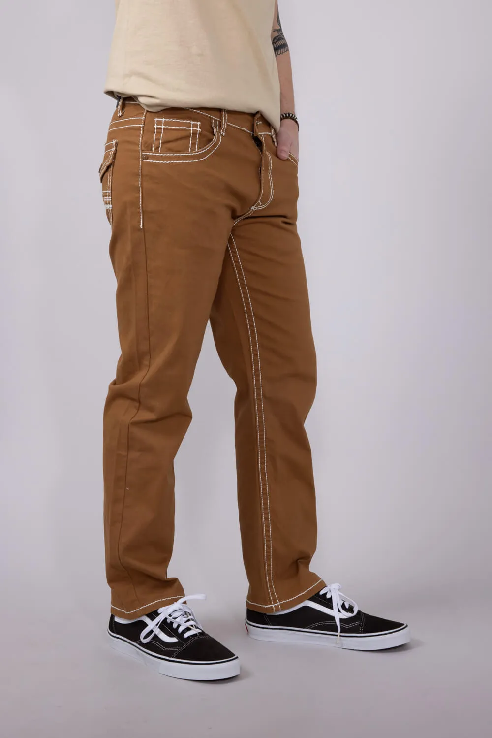True Luck Blake Bootcut Jeans for Men in Tobacco | TL16350002-TOBACCO