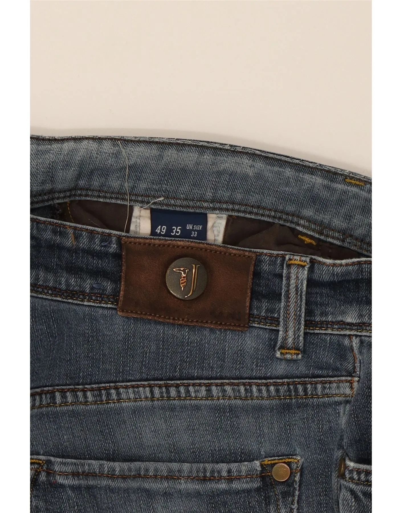 TRUSSARDI Mens Slim Jeans W33 L27 Blue