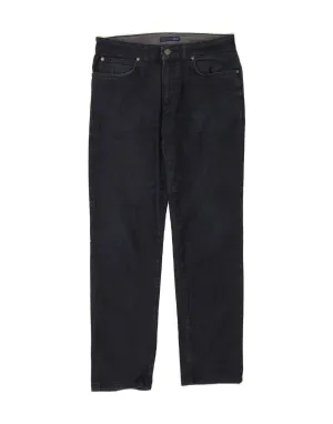 TRUSSARDI Mens Straight Jeans IT 50 Large W34 L31 Black Cotton