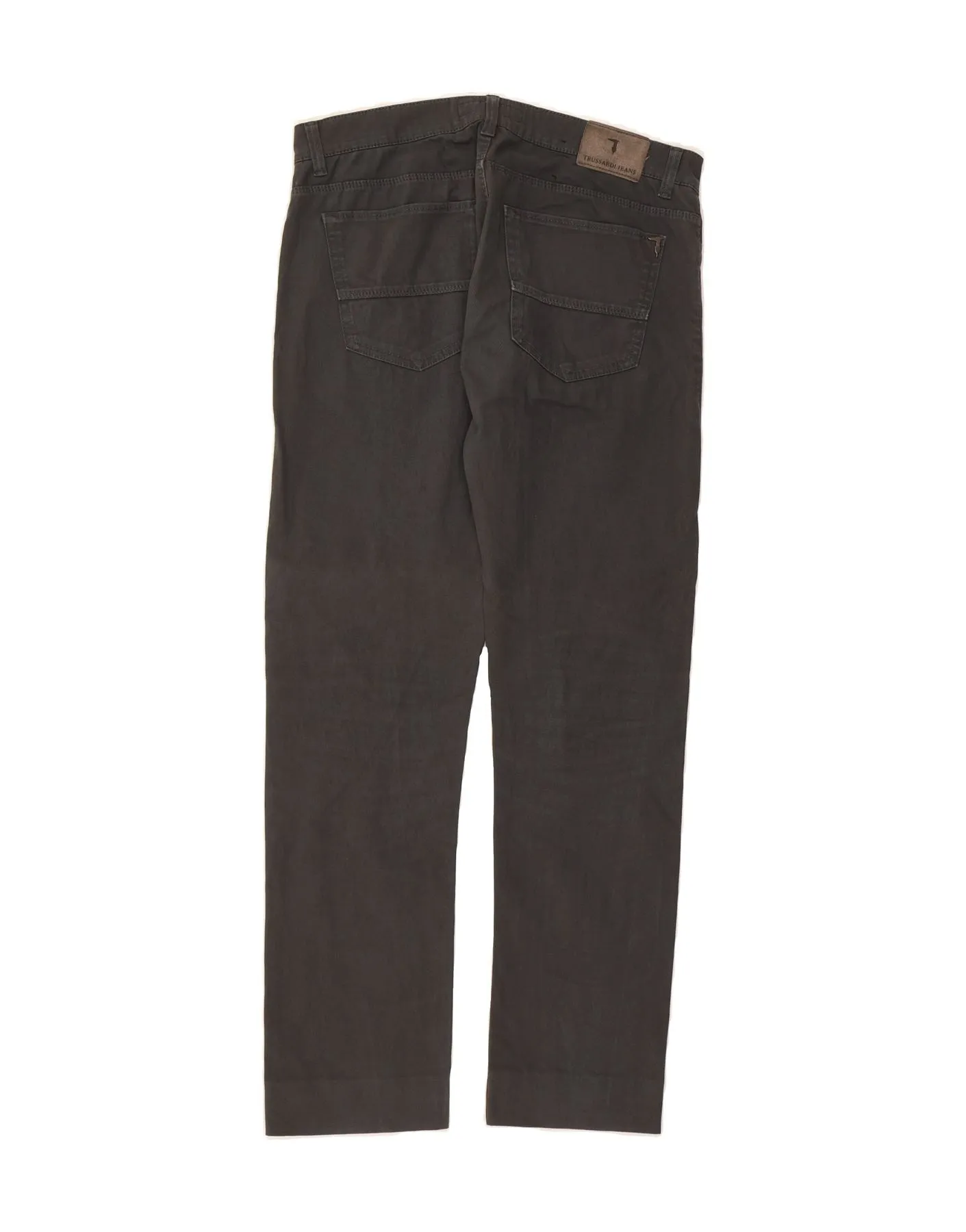 TRUSSARDI Womens Straight Jeans W33 L30 Grey Polyester