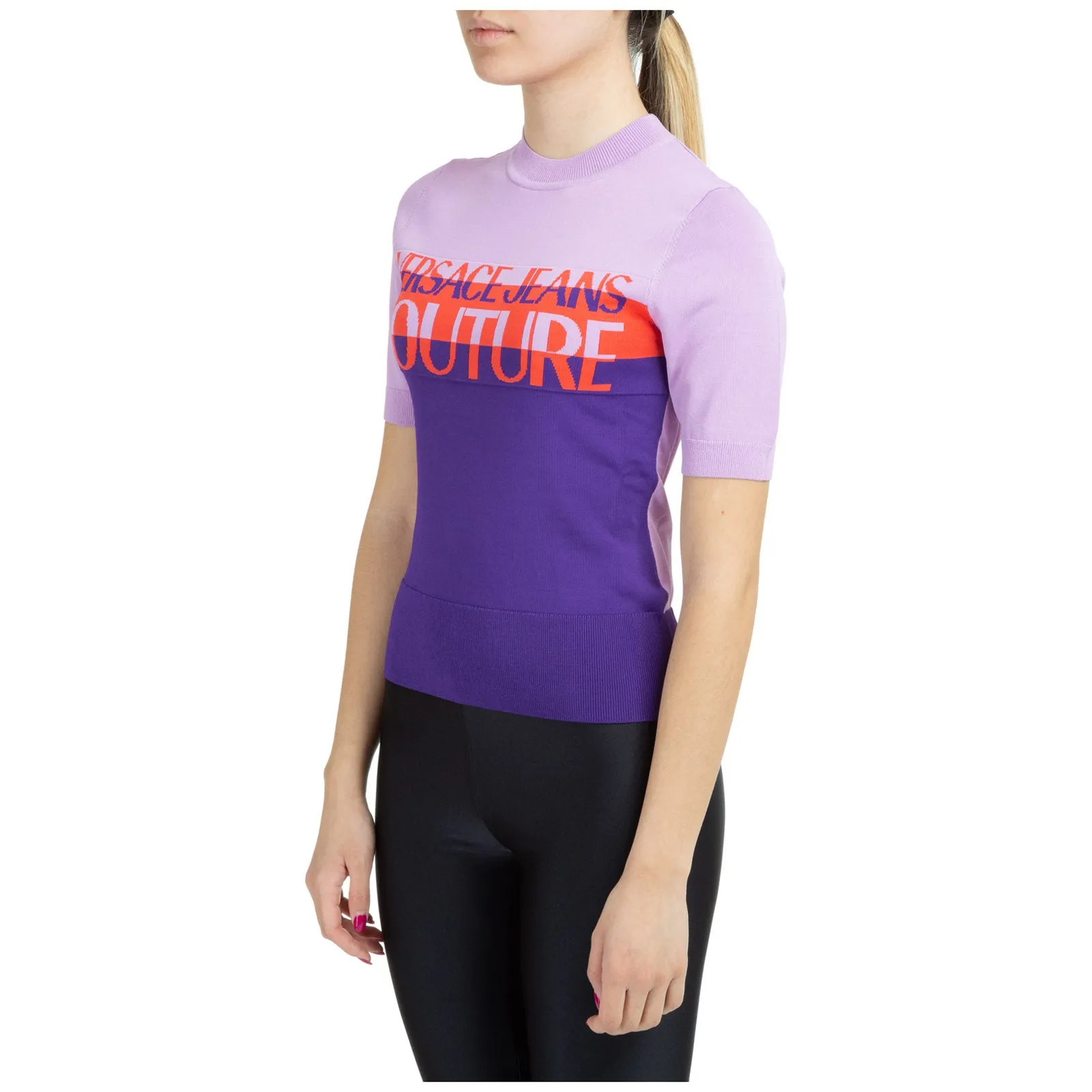 Versace Jeans Couture Logo-Detailed Crewneck Top
