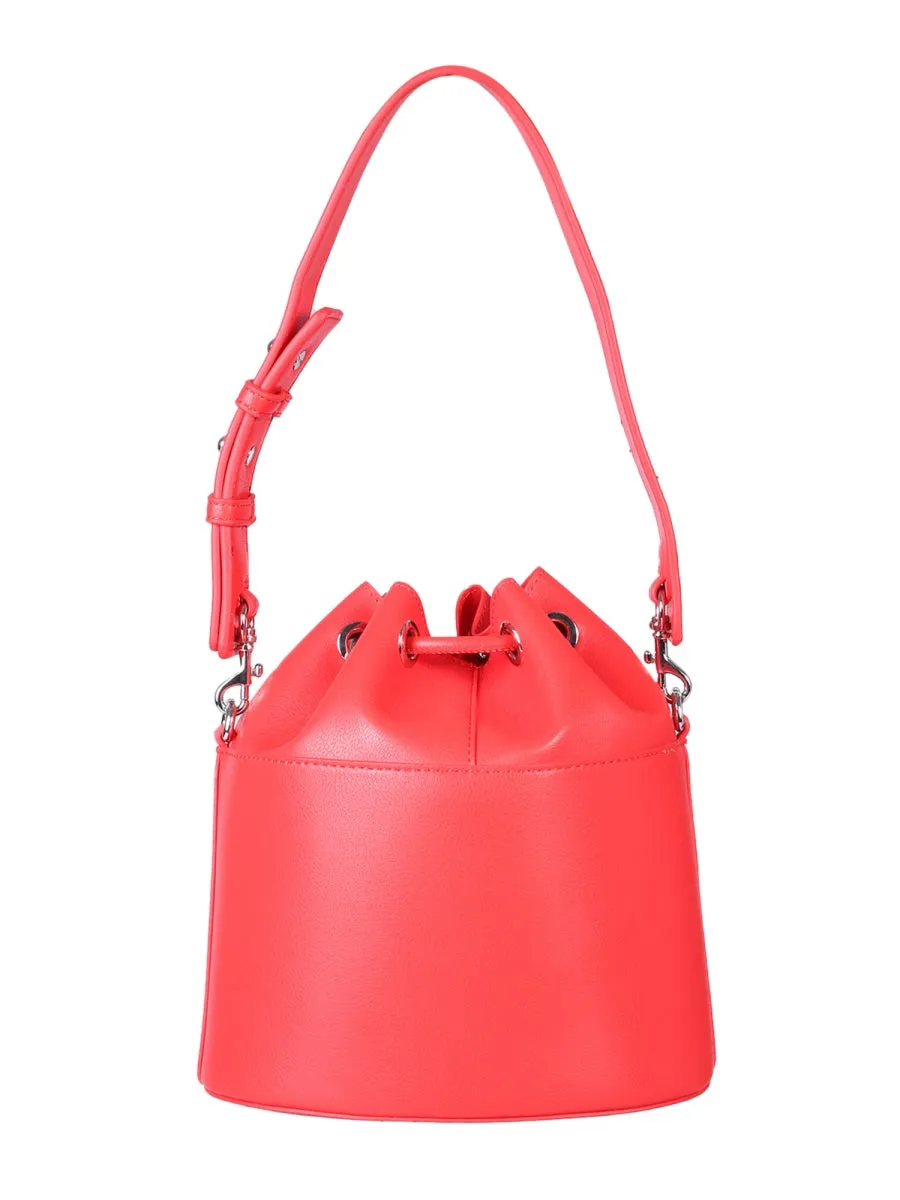 Versace Jeans Couture Logo Detailed Drawstring Bucket Bag