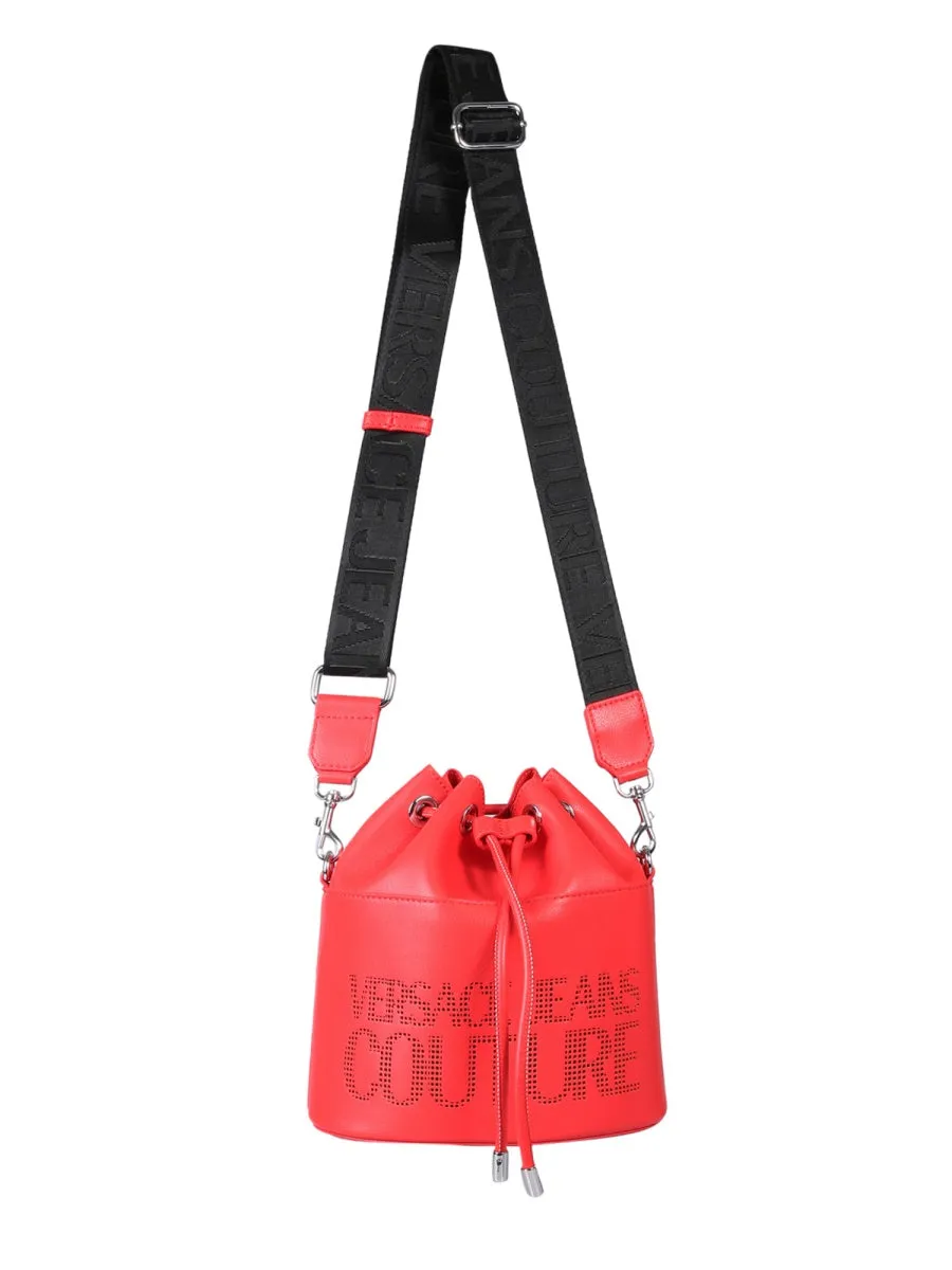 Versace Jeans Couture Logo Detailed Drawstring Bucket Bag