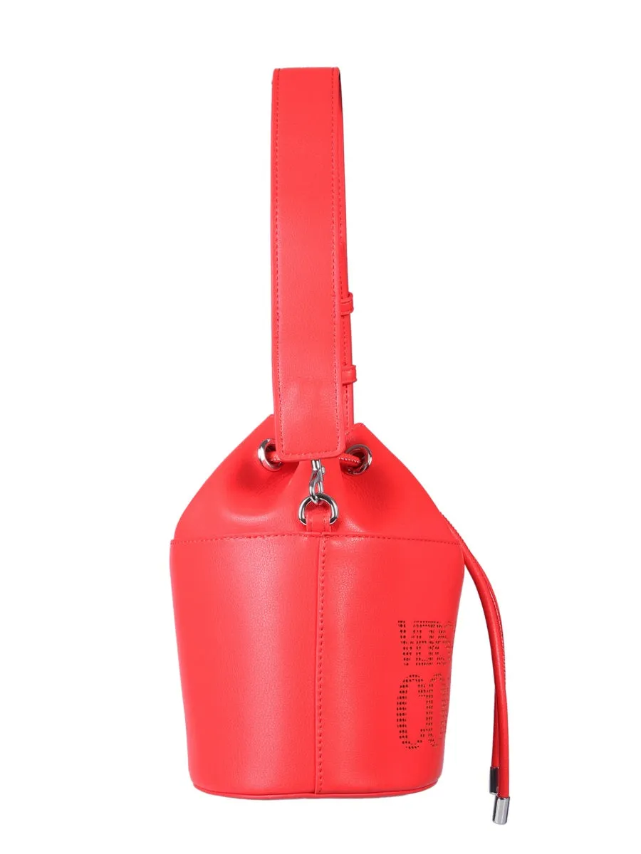 Versace Jeans Couture Logo Detailed Drawstring Bucket Bag