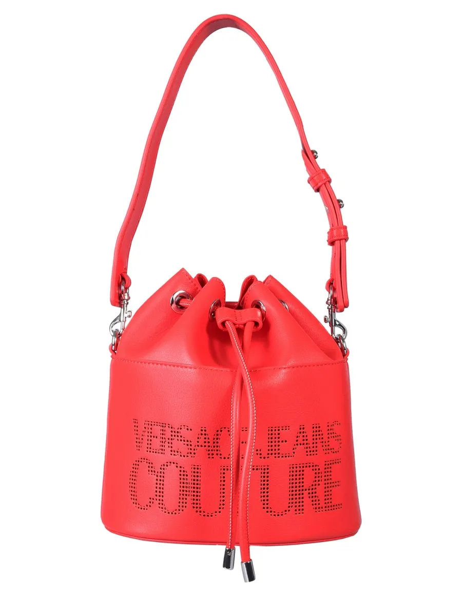 Versace Jeans Couture Logo Detailed Drawstring Bucket Bag