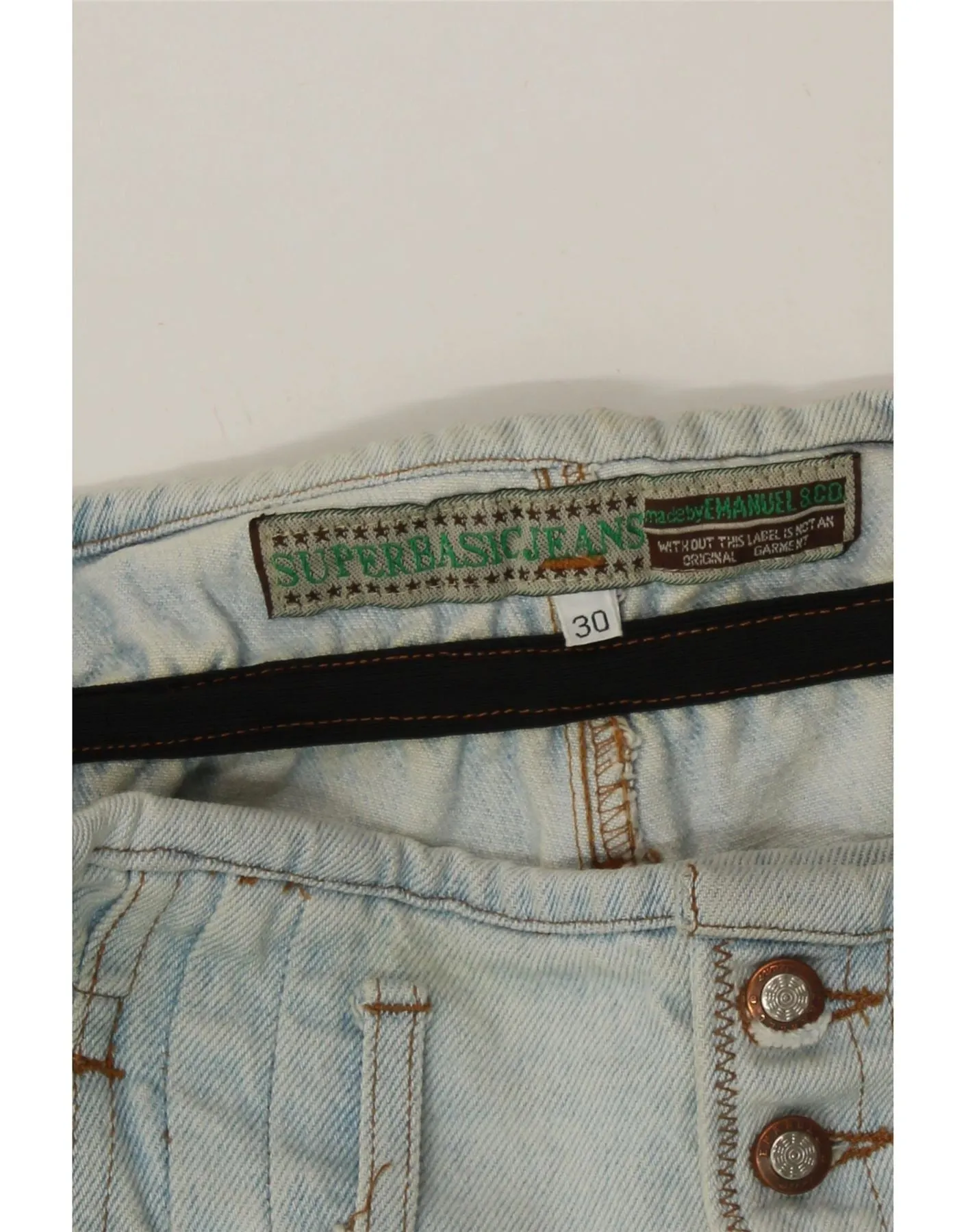 VINTAGE Womens Tapered Jeans W30 L29 Blue Cotton