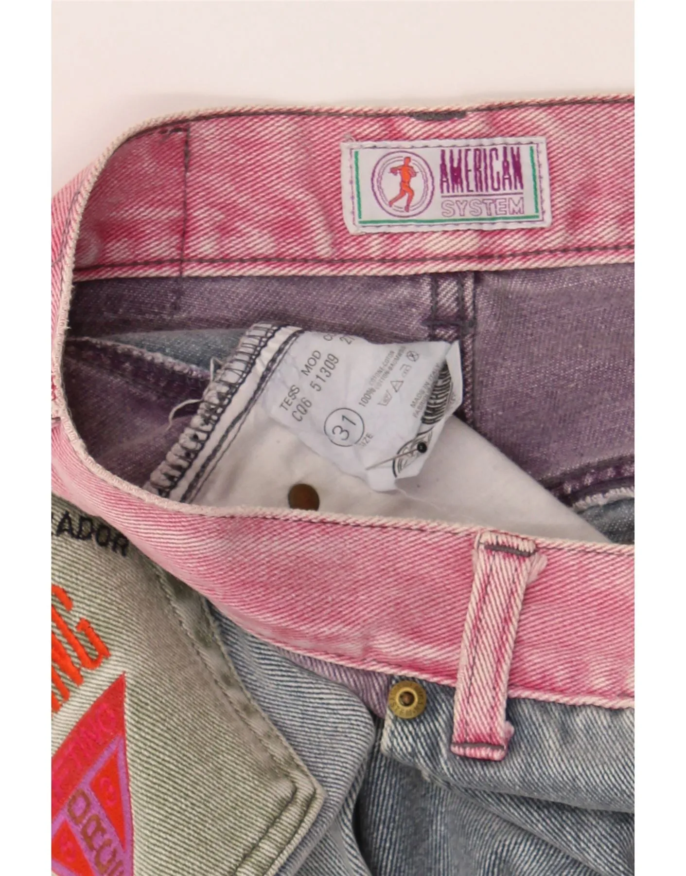 VINTAGE Womens Tapered Jeans W31 L29 Blue Cotton