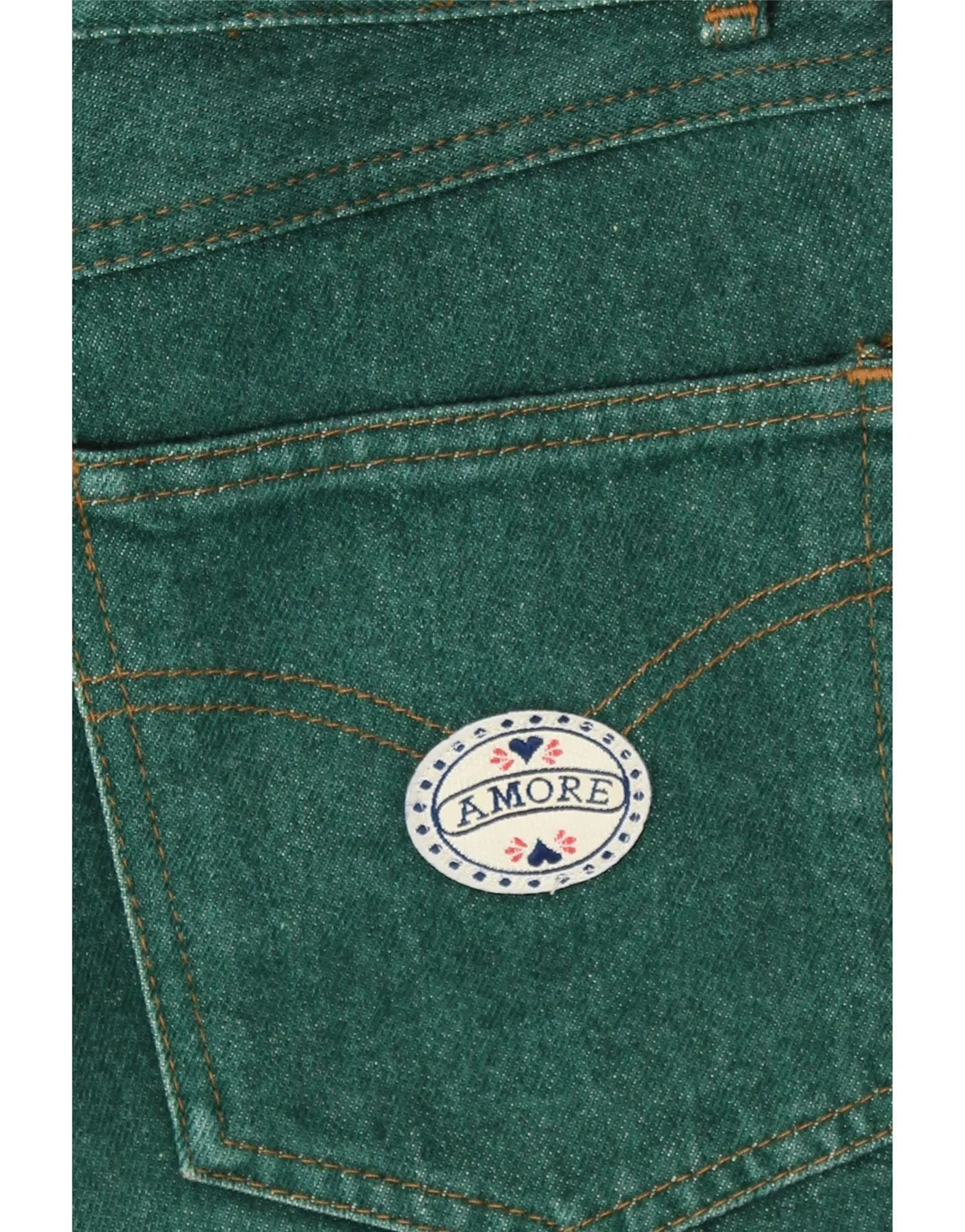 VINTAGE Womens Tapered Jeans W31 L30 Green Cotton