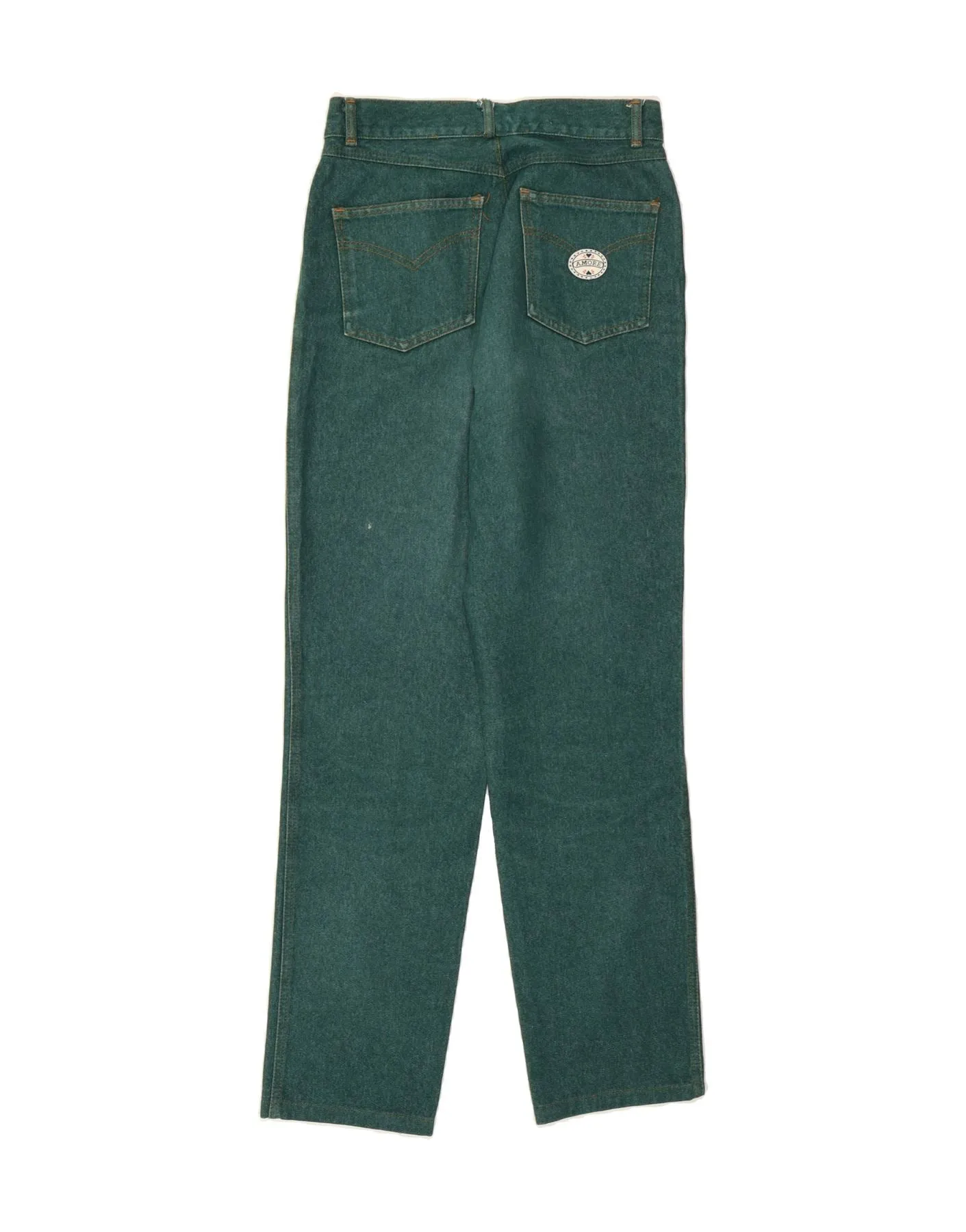 VINTAGE Womens Tapered Jeans W31 L30 Green Cotton