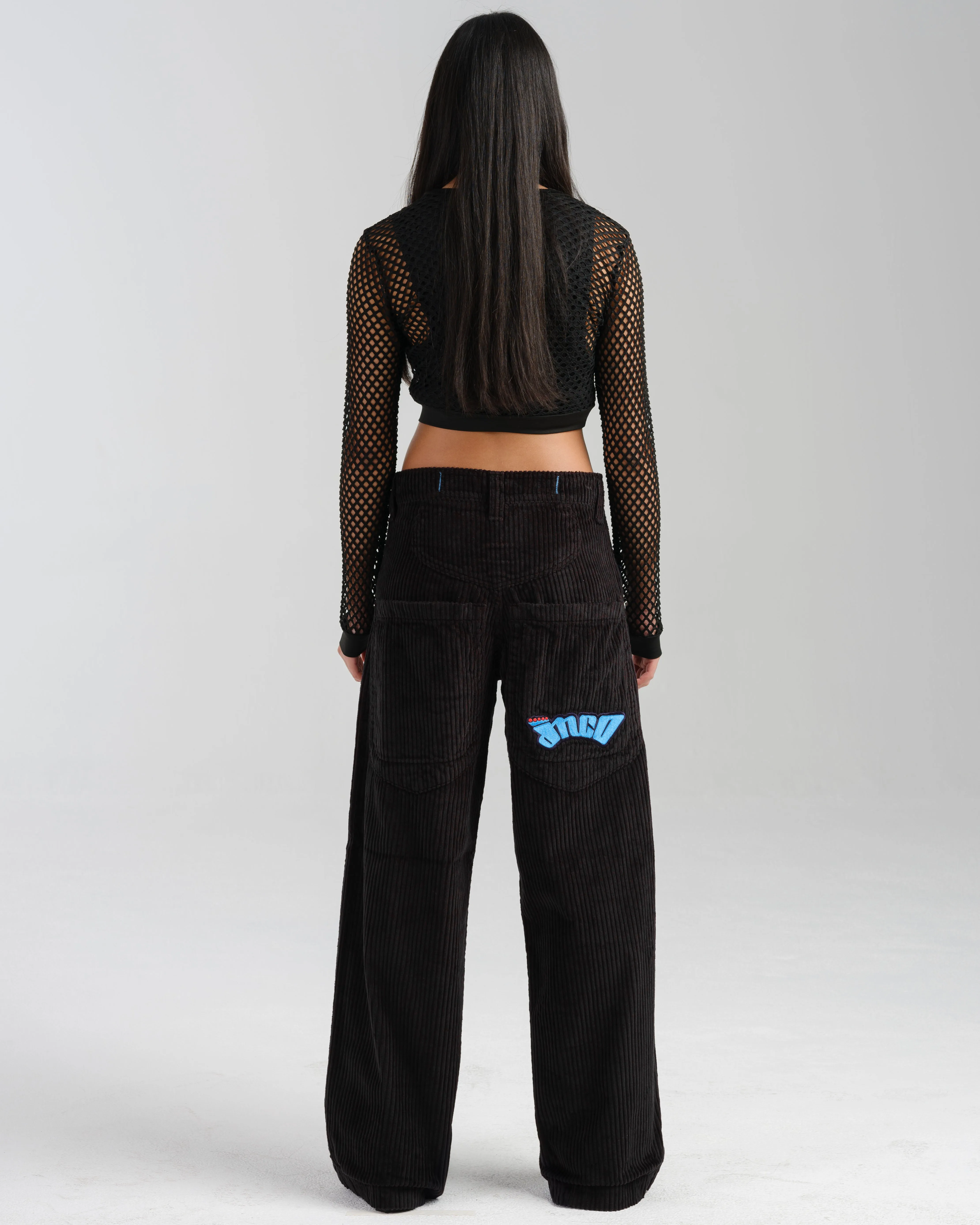 W169 Low Down. 20". 4 Wale Corduroy. Black.