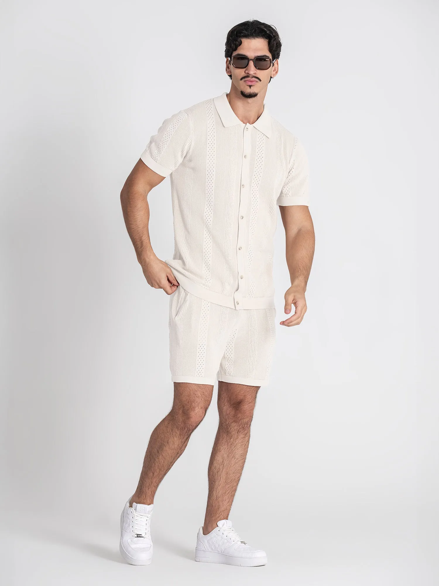 White Breathe Knit Shirt