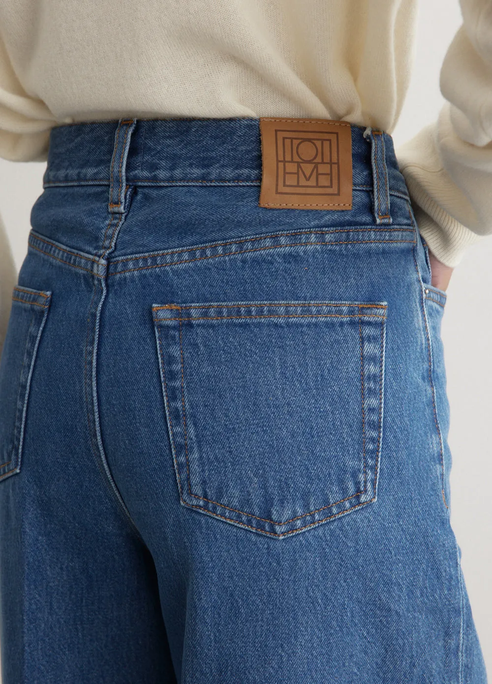 Wide Leg Denim Jeans 32"