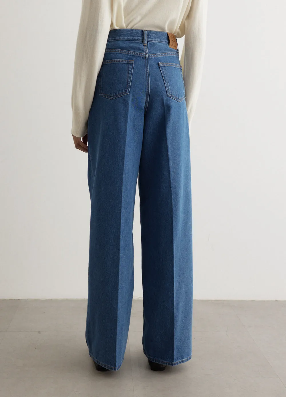 Wide Leg Denim Jeans 32"